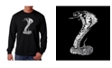 LA Pop Art Men's Word Art Long Sleeve T-Shirt - Types of Snakes